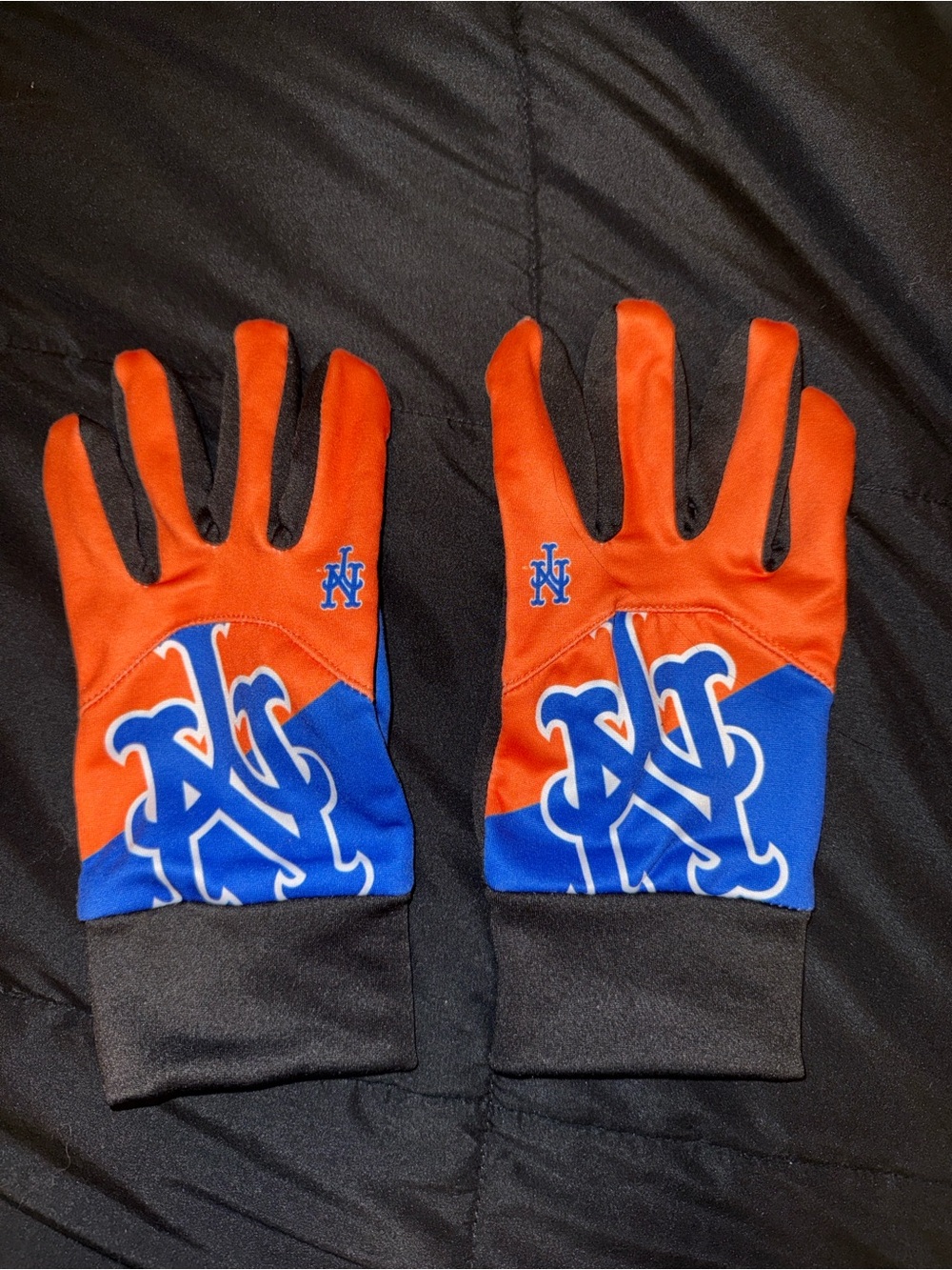 Men's Team-Style Orange and Blue Sports Gloves